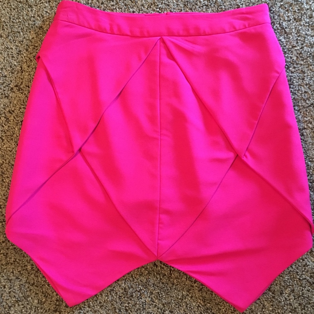 Renamed Hot Pink Pleated Skirt NWOT